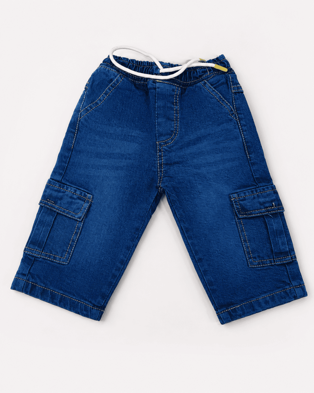 Reekaz Kids Royal Blue Denim Cargo Shorts | Soft & Comfortable Summer Shorts for Boys