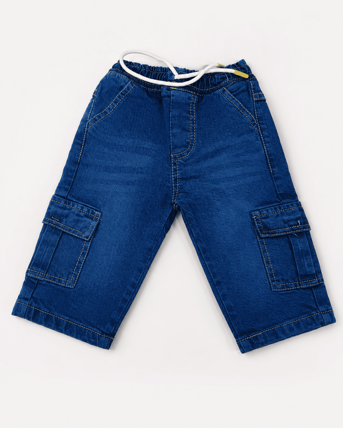 Reekaz Kids Royal Blue Denim Cargo Shorts | Soft & Comfortable Summer Shorts for Boys