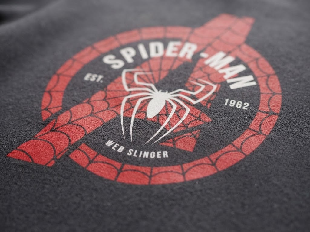 Boys Blue Web Slinger Superhero Printed Winter Sweatshirt