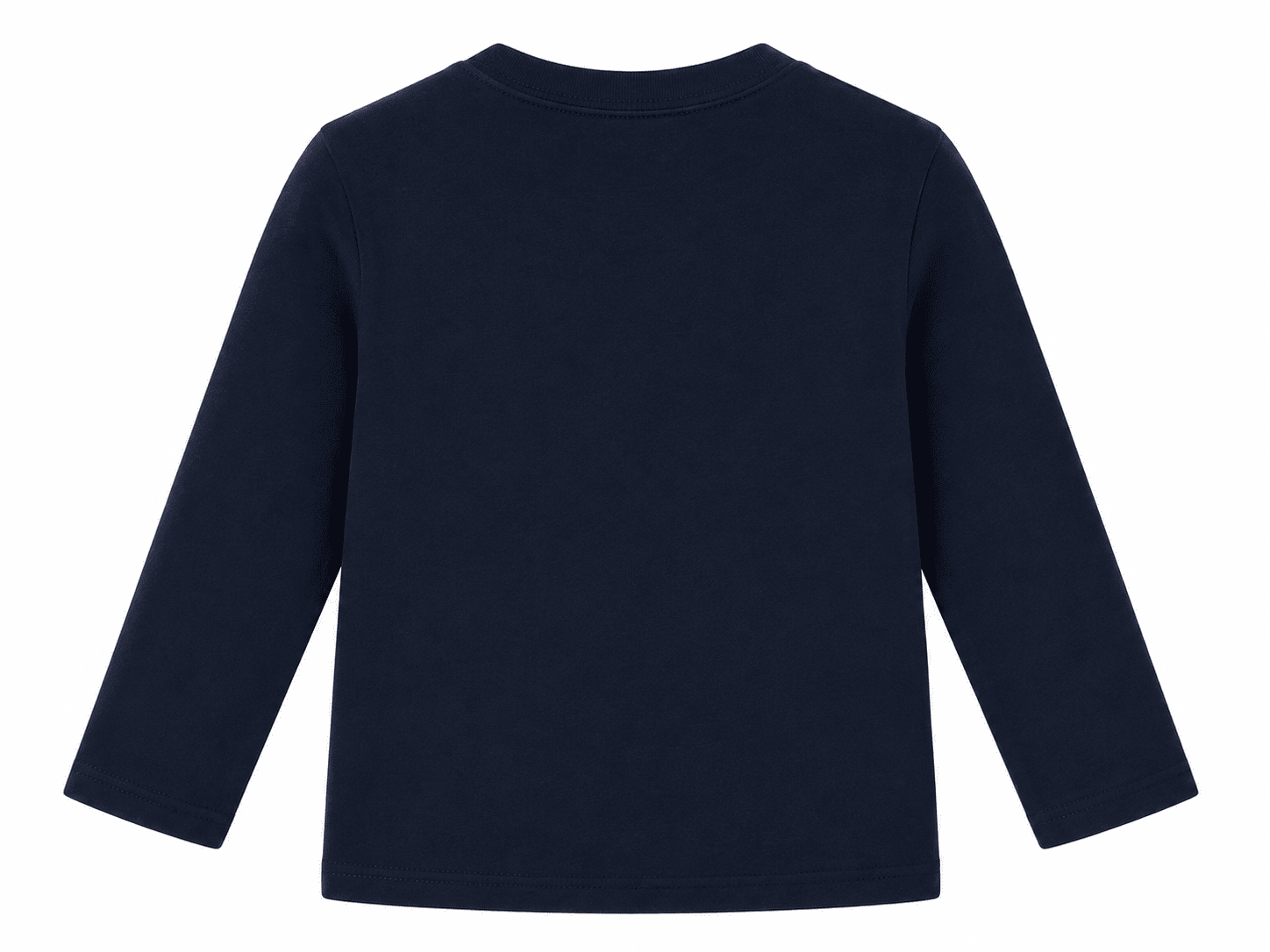 Reekaz Girls Navy Blue Butterfly Heartbeat Floral Long Sleeve T-Shirt | Soft Cotton Casual Top (1–12 Years)