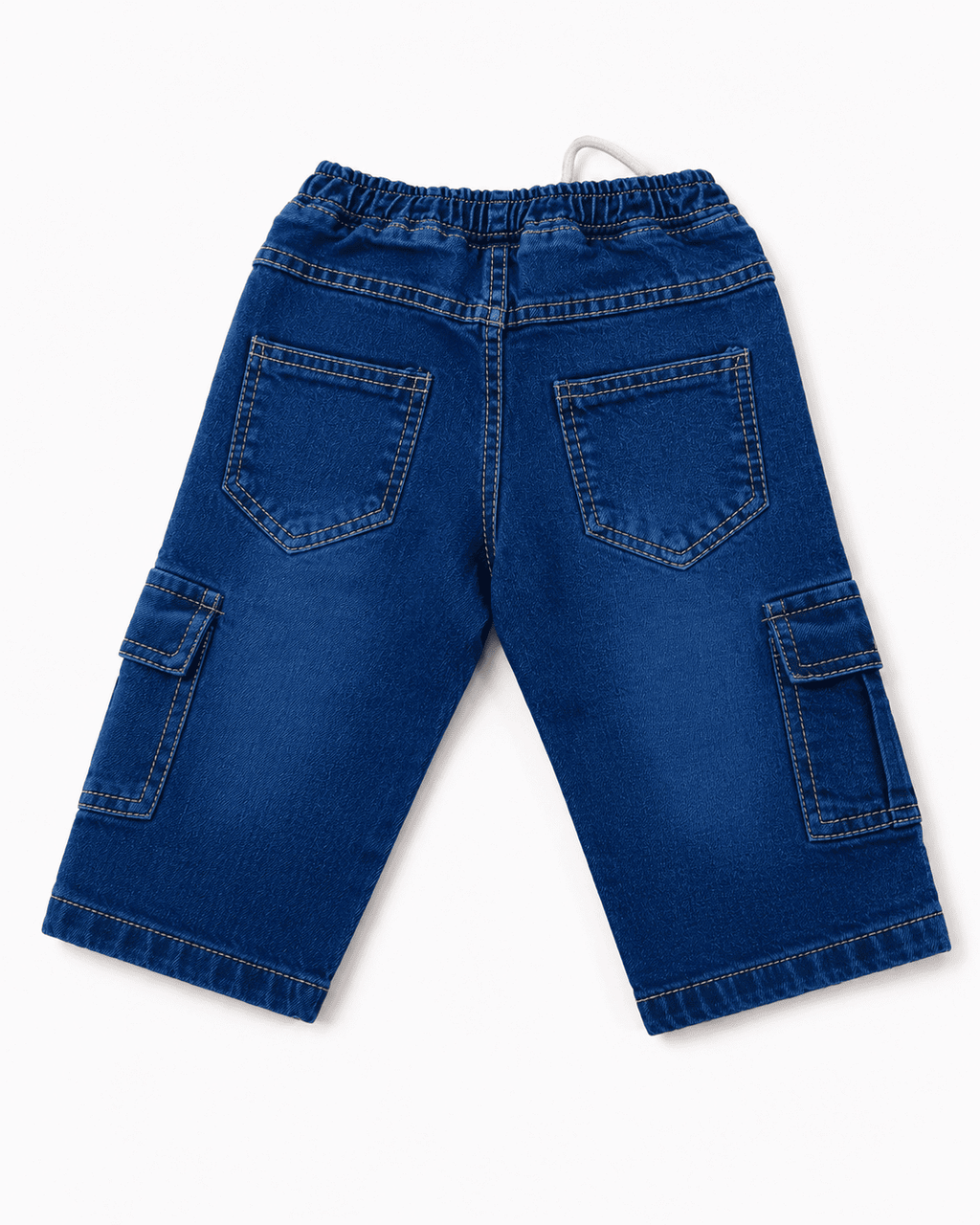Reekaz Kids Royal Blue Denim Cargo Shorts | Soft & Comfortable Summer Shorts for Boys