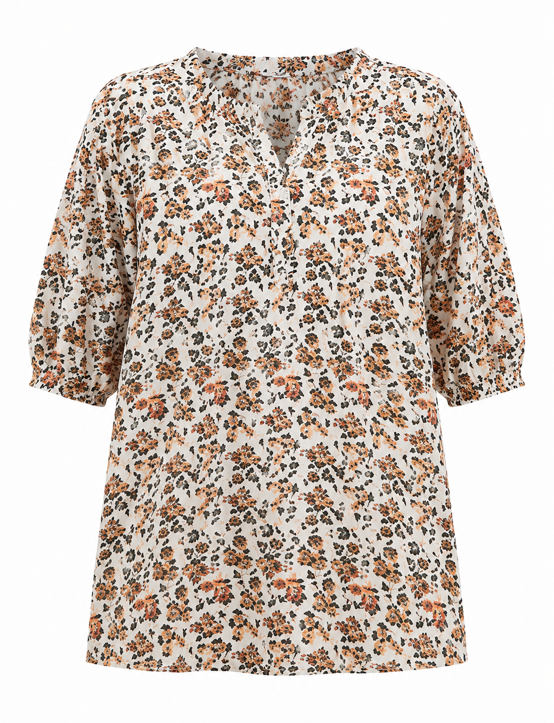 Girls Floral Printed Co-Ord Set – Cream | Soft Cotton Summer Outfit