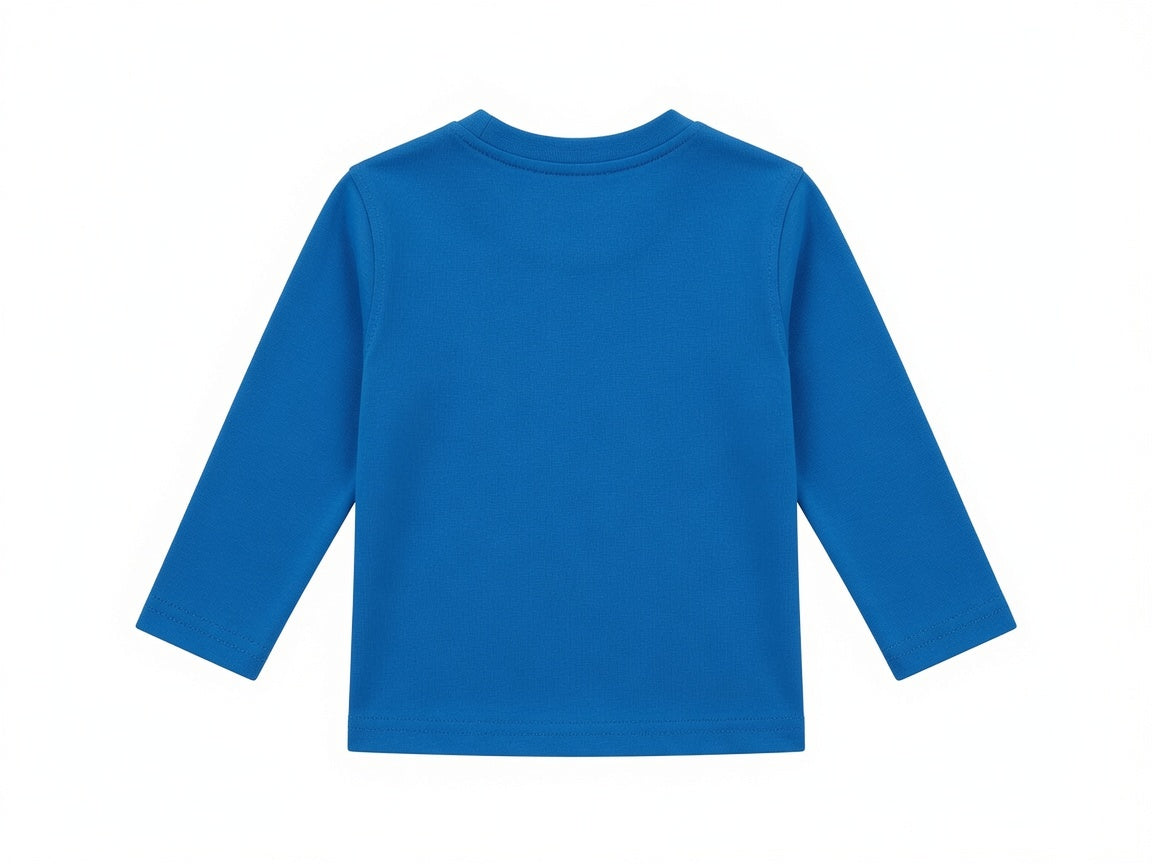 Cuter Version of Dad Blue Long Sleeve T-Shirt for Boys | Reekaz Kids 3D Lettering | 1-12 Years