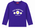 Reekaz Girls Purple Long Sleeve T-Shirt – The Hamptons Summer Dream Graphic Cotton Tee