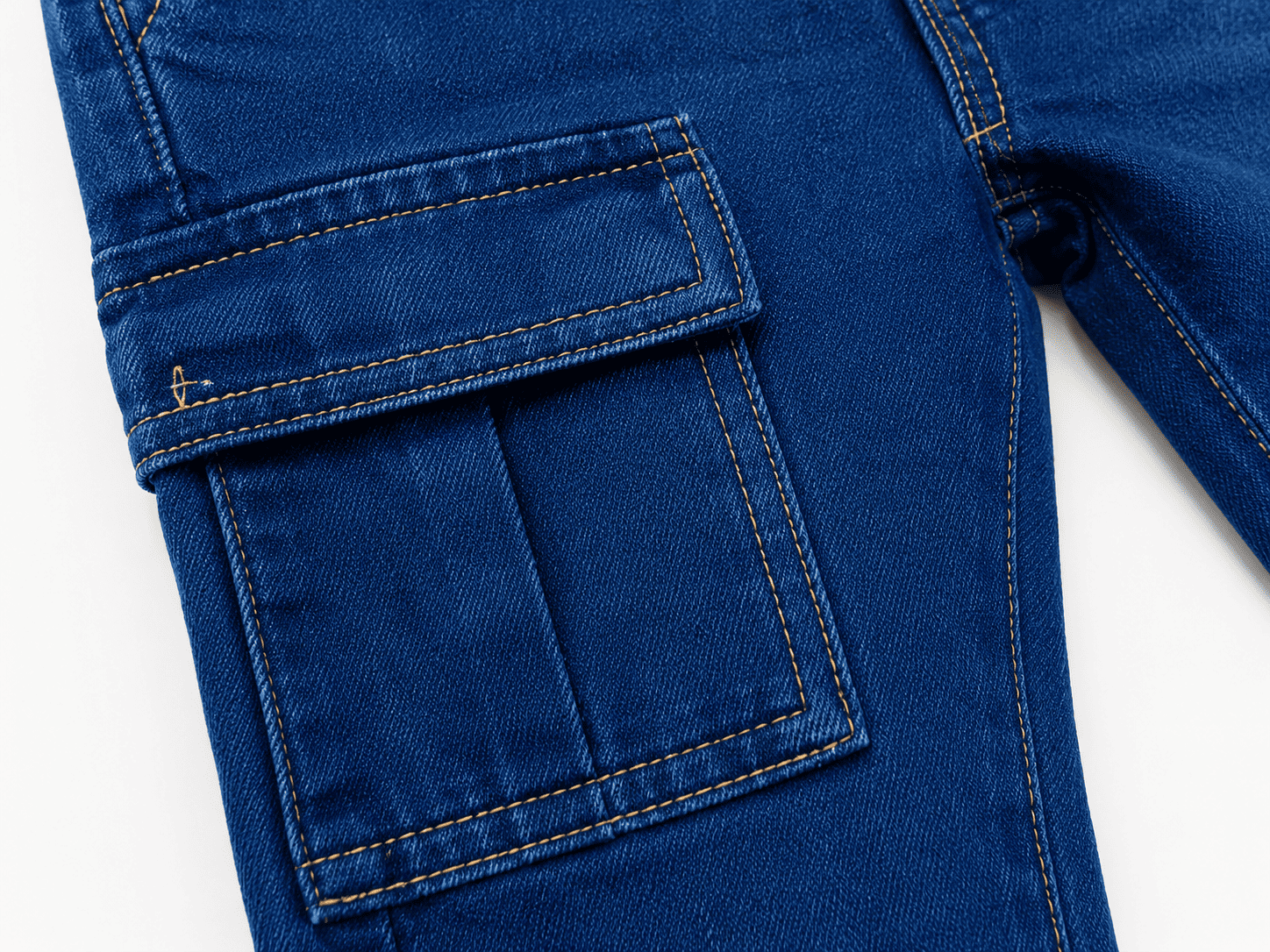 Reekaz Kids Royal Blue Denim Cargo Shorts | Soft & Comfortable Summer Shorts for Boys