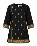 Girls Black Embroidered Kurta & Trouser Set – Traditional Pakistani Outfit