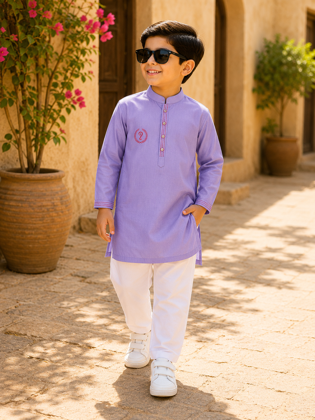 REEKAZ Boys Ferozi Kurta | Premium Cotton Blend Traditional Kurta for Kids | Eid, Friday & Festive Wear (1–8 Years)
