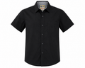 Reekaz Boys Black Short Sleeve Casual Button-Up Shirt | Smart Cotton Shirt for Kids (4–10 Years)