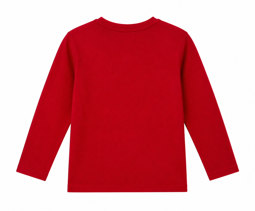 Reekaz Everyday Galaxy Girls Long Sleeve T-Shirt - Red | Graphic Cotton Tee