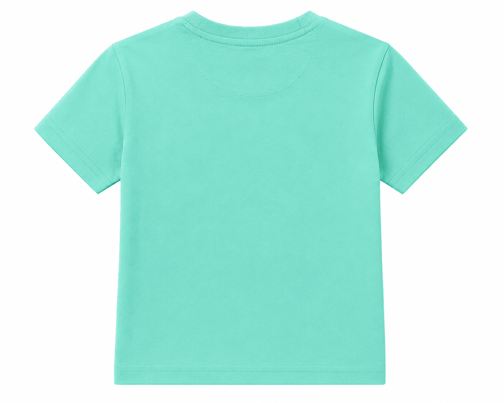 Boys Mint Green "MESSHI 01" Soccer Graphic T-Shirt | Soft Cotton Half Sleeves | Kids Casual Tee (1-12 Years)