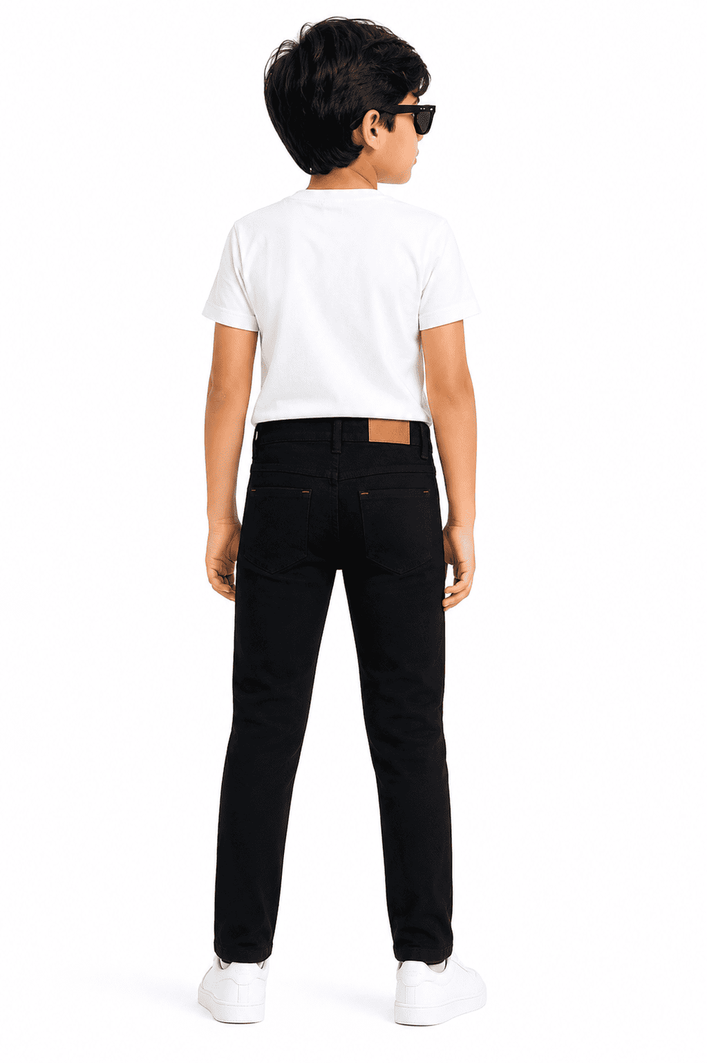 Reekaz Boys Black Denim Jeans – Classic Everyday Full-Length Pant