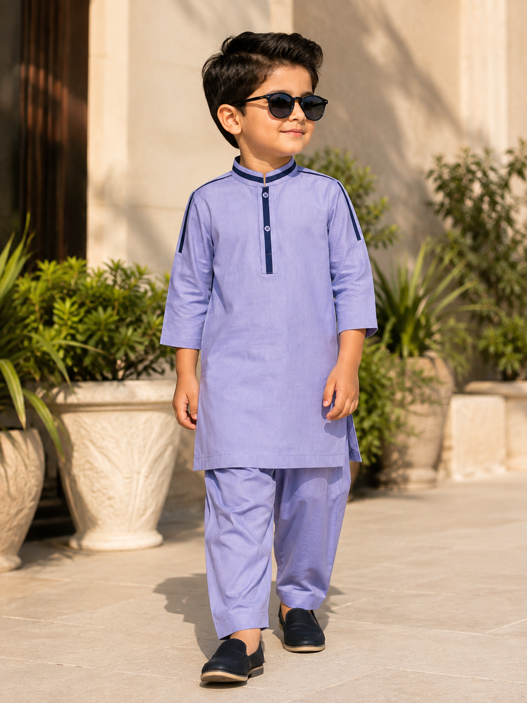 Reekaz Boys Blue Kurta | Premium Cotton Blend Traditional Kurta for Kids | 1-6 Years