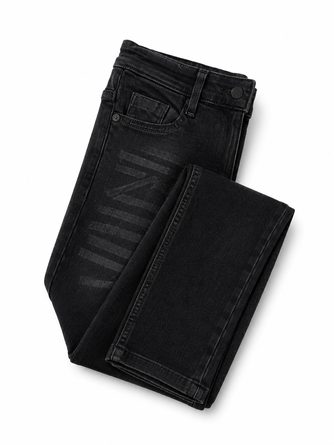 Reekaz Boys Black Denim Jeans – Slim Fit Casual Full-Length Pant