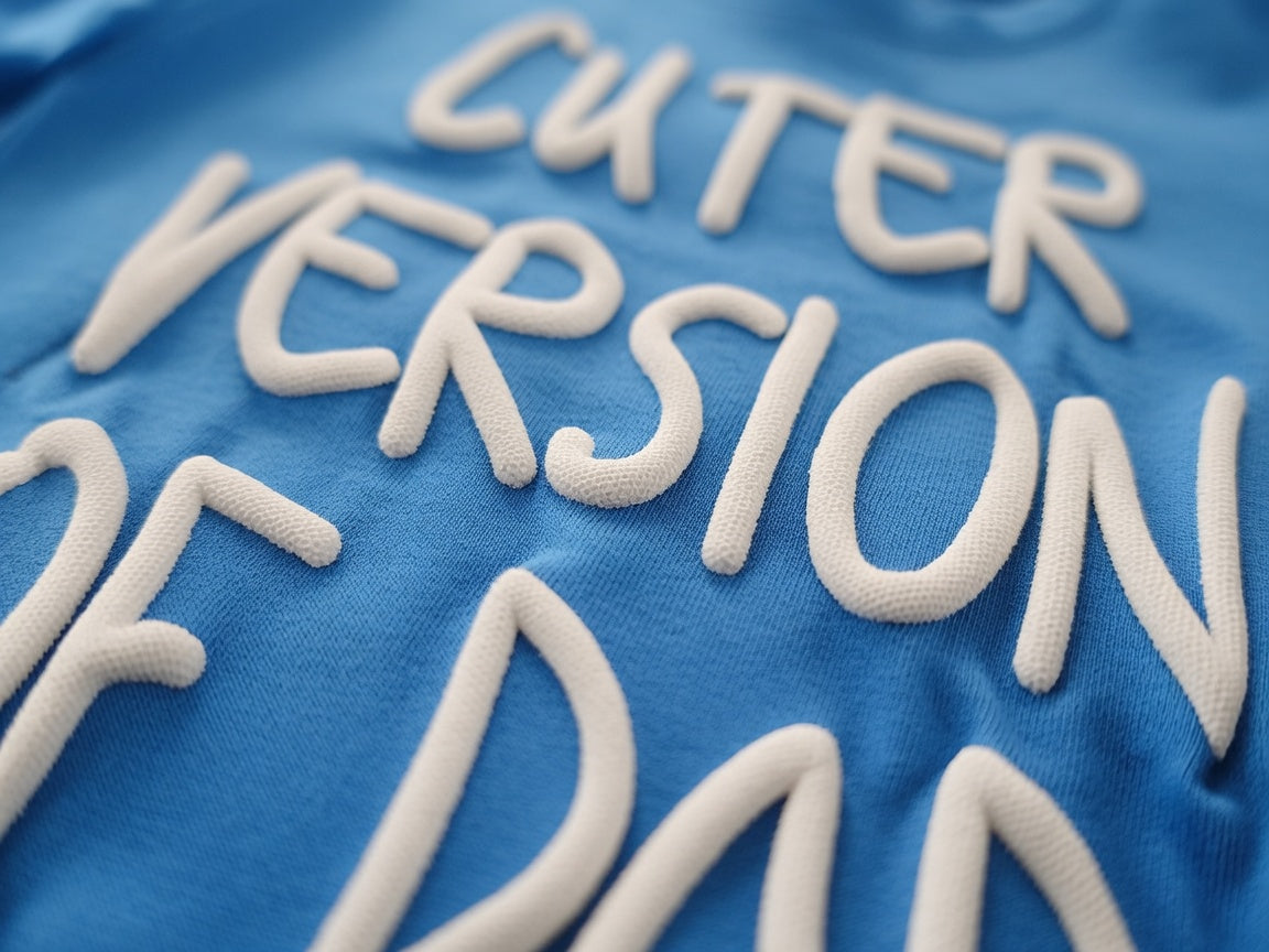 Cuter Version of Dad Blue Long Sleeve T-Shirt for Boys | Reekaz Kids 3D Lettering | 1-12 Years