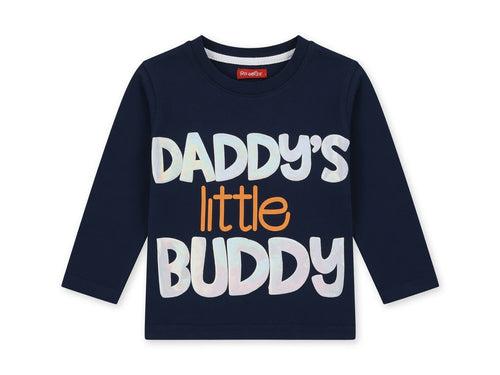 Daddy's Little Buddy Navy Blue Long Sleeve T-Shirt for Boys | Reekaz Kids Fashion | 1-12 Years