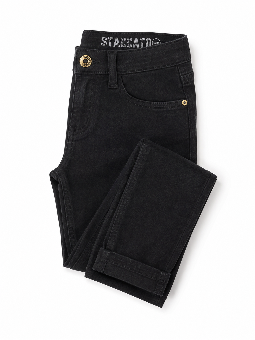 Reekaz Boys Black Slim Fit Cotton Twill Pants | Everyday Casual Trousers | Kids Stretch Pants