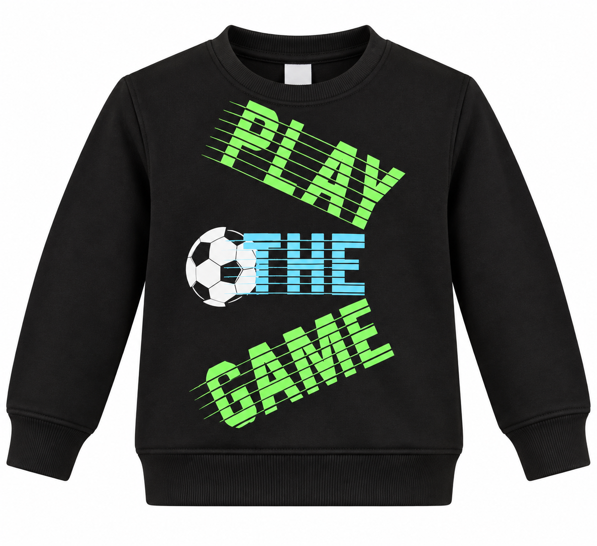 Boys Black Play The Game Printed Sweatshirt | Reekaz