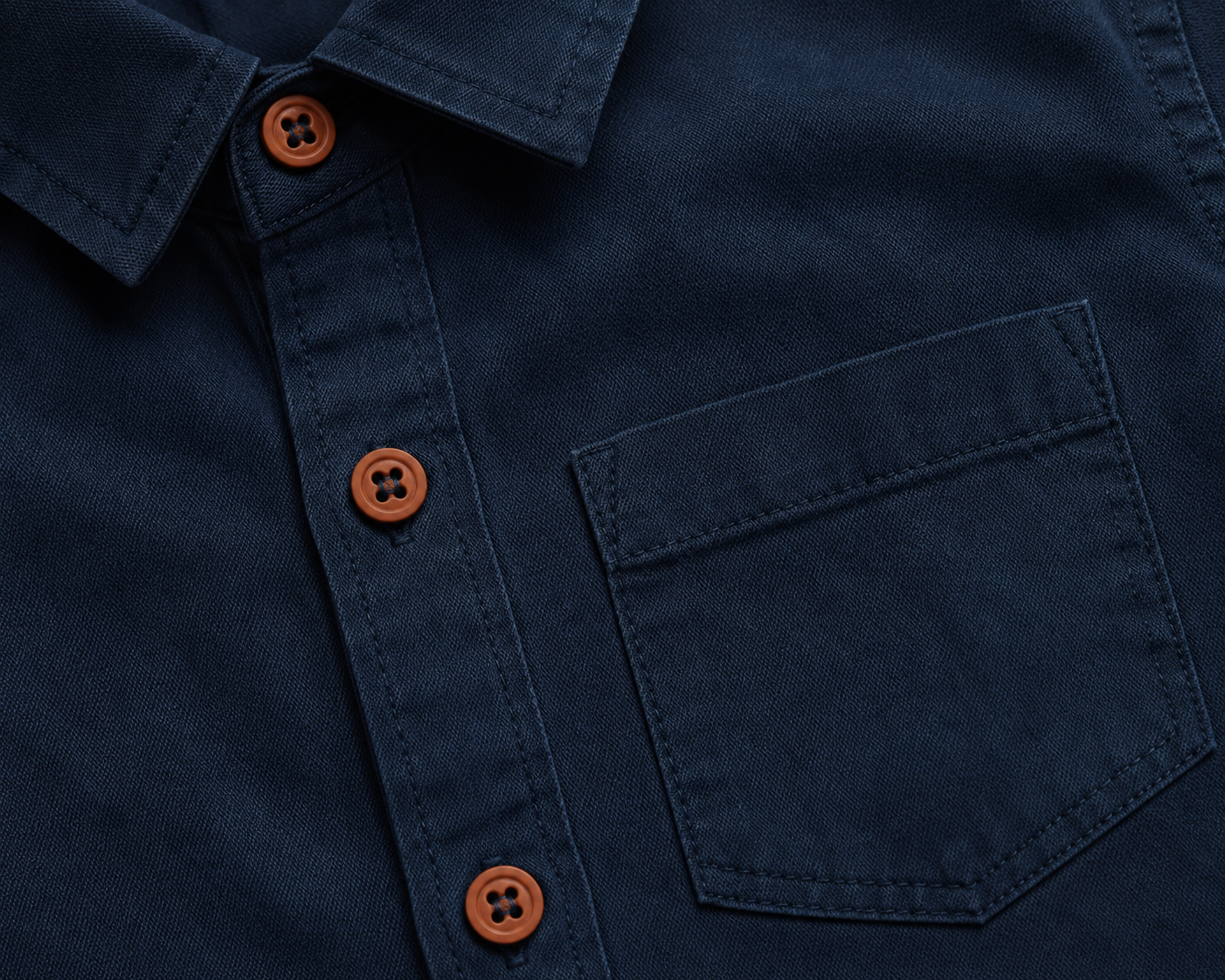 Reekaz Boys Navy Full Sleeve Button-Up Shirt | Smart Casual Cotton Shirt with Chest Pocket