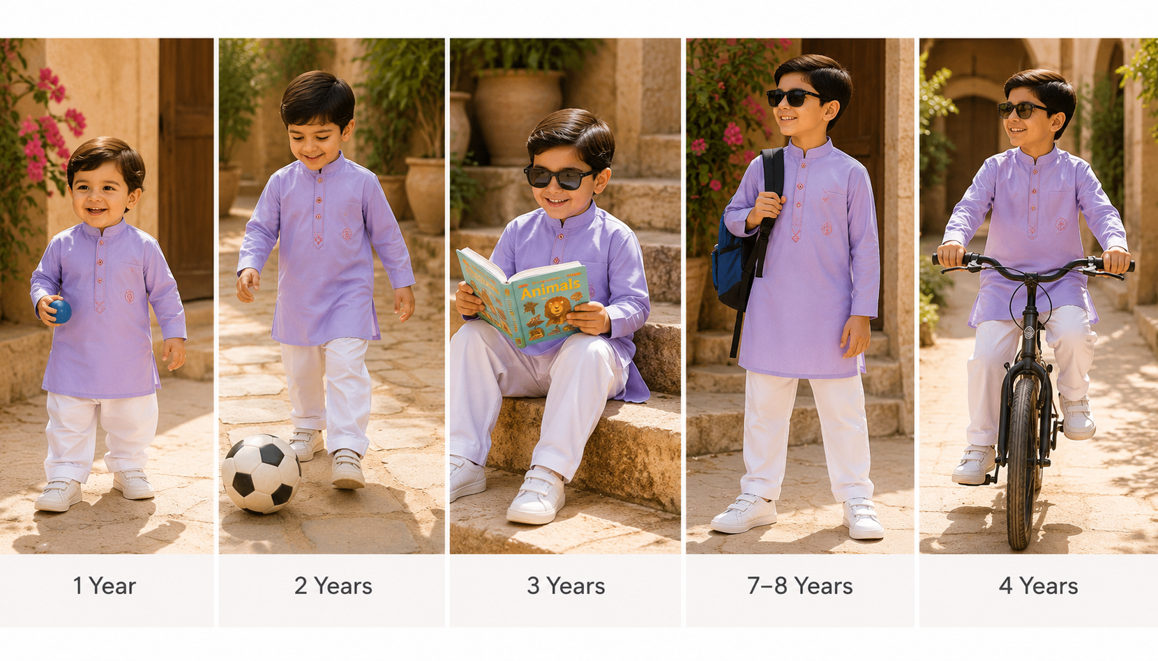 REEKAZ Boys Ferozi Kurta | Premium Cotton Blend Traditional Kurta for Kids | Eid, Friday & Festive Wear (1–8 Years)