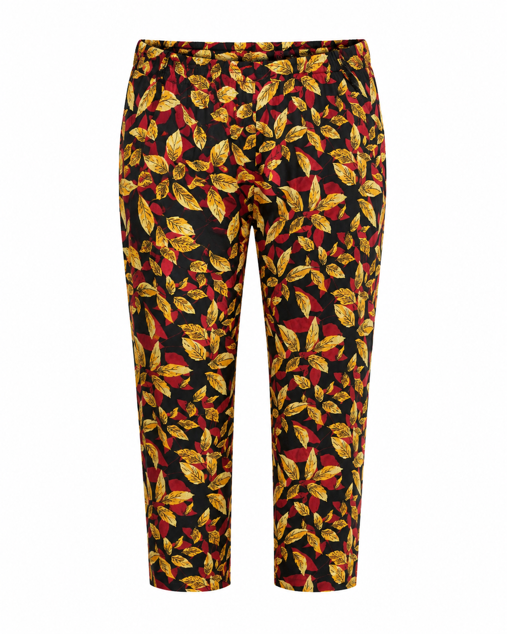 Reekaz Girls Black & Mustard Leaf Print Co-Ord Set | Premium Cotton Summer Outfit