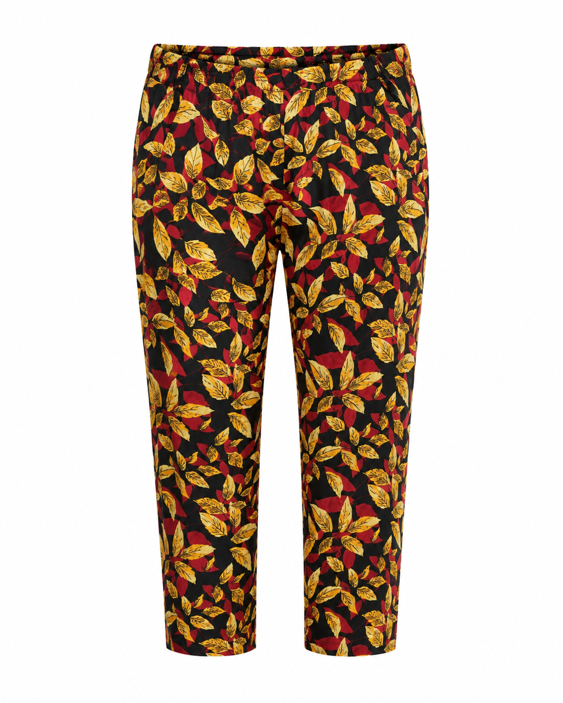 Reekaz Girls Black & Mustard Leaf Print Co-Ord Set | Premium Cotton Summer Outfit