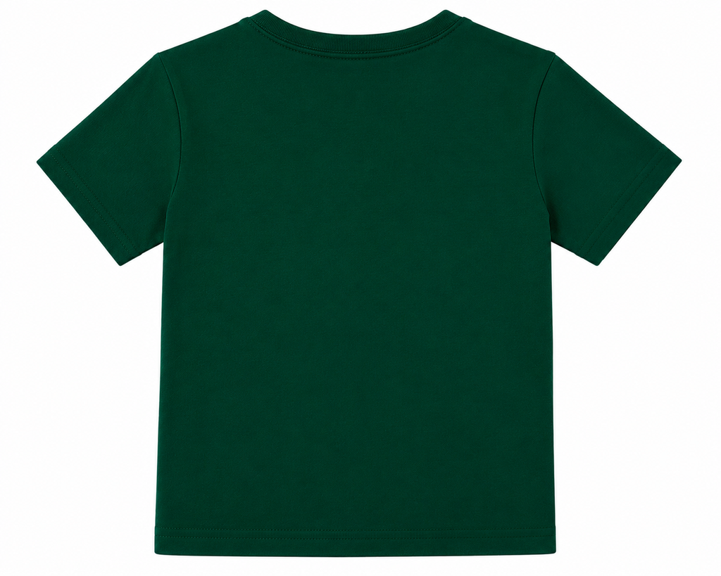 Little Explorer Girls Graphic T-Shirt - Green | Soft Cotton Short Sleeve Tee