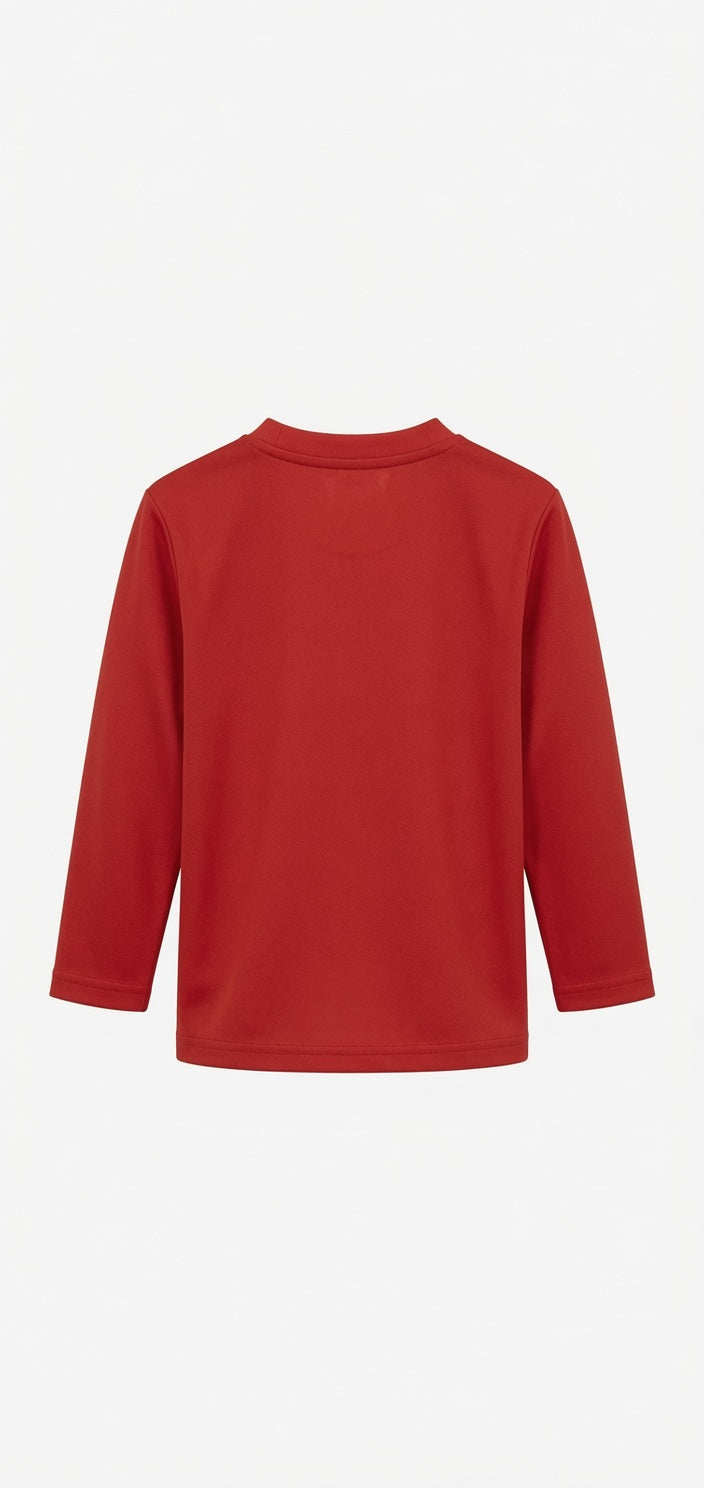 Ronaldo 7 Red Long Sleeve T-Shirt for Boys | Reekaz Kids Soccer Jersey Style | 1-12 Years