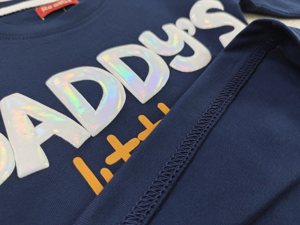 Daddy's Little Buddy Navy Blue Long Sleeve T-Shirt for Boys | Reekaz Kids Fashion | 1-12 Years