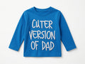 Cuter Version of Dad Blue Long Sleeve T-Shirt for Boys | Reekaz Kids 3D Lettering | 1-12 Years