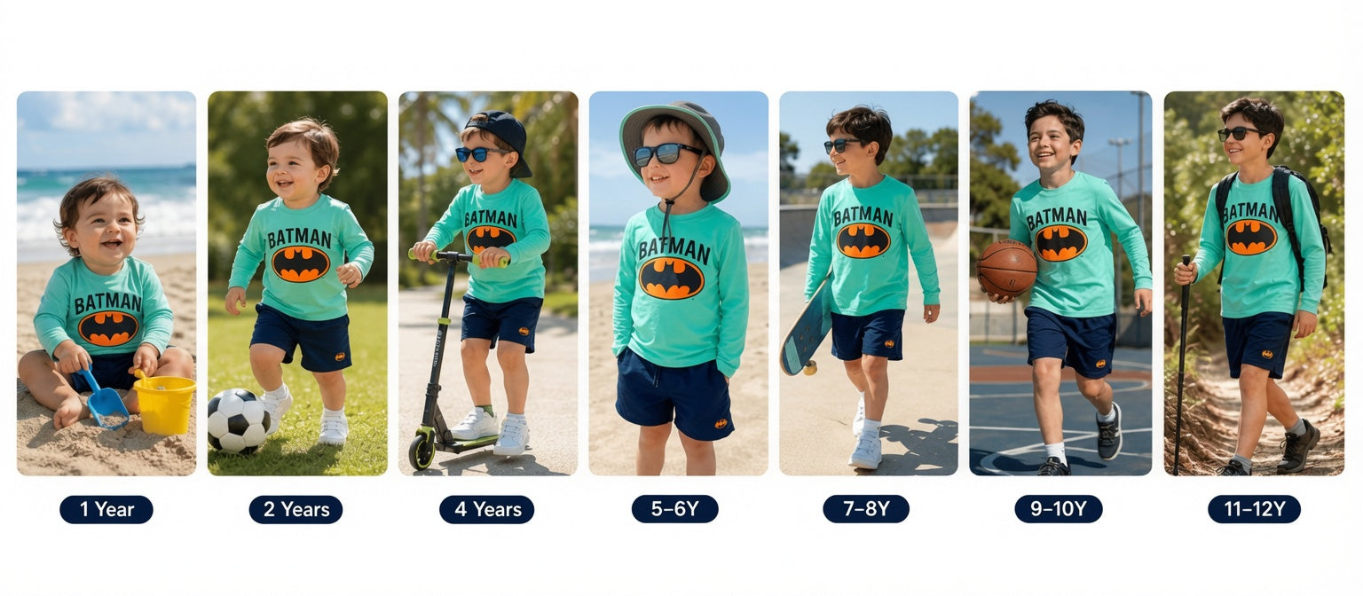 Reekaz Boys Light Green Full Sleeve Cotton T-Shirt with Bat-Inspired Graphic
